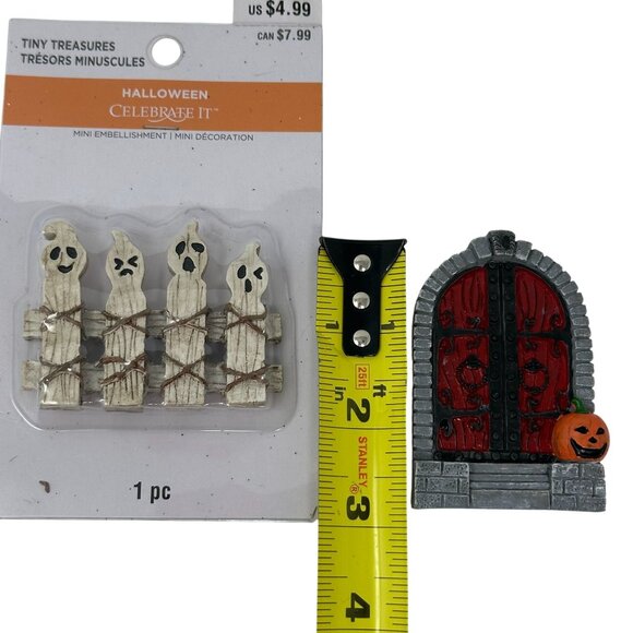 Halloween Skeletons Tombstones Miniatures Lot Celebrate It Tiny Treasures Decor - Picture 8 of 14